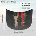 thumbnail image 7 of Uorisanigo Hood Cover - 59.05x39.37 in American Firefighter Flag Car Hood Cover Protection for Cars Decor, Elastic Polyester Fabric Fits Most Cars, Pickups, SUV's Hoods, 7 of 7