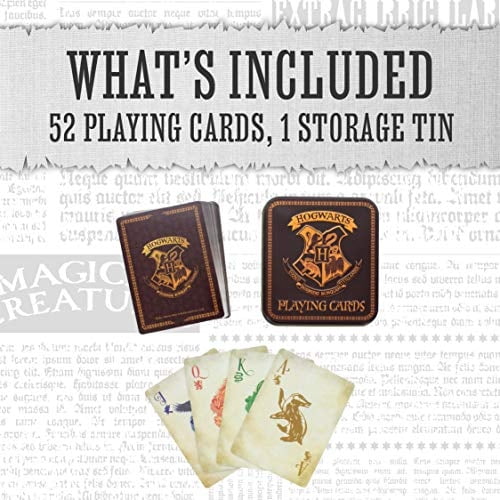 Harry Potter jugando a las cartas con símbolos de la casa de Hogwarts Paladone Paladone