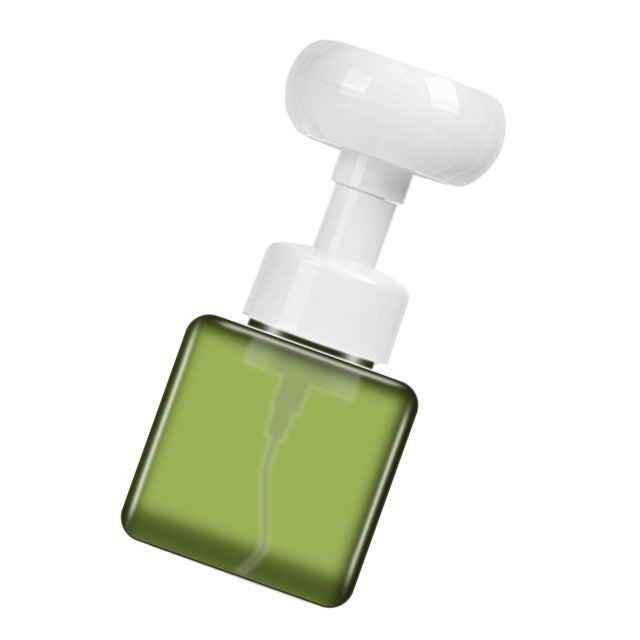 Botella de jabón con bomba para lociones espumosas, botella recargable con bomba de flores, cabeza de jabón, champú, botella vacía cosmética Suministros de limpieza para el hogar verde Escribe un Billuyoard HA006898-02