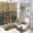 Parisian Romance 2, variant on Bathroom Rugs Sets 4 Piece with Shower Curtain, Parisian Postcard Pattern Printed on Shower Curtain and Bath Mat Set, Suitable for Small Bathroom Gym Guest Bath, 72 x 72 inches