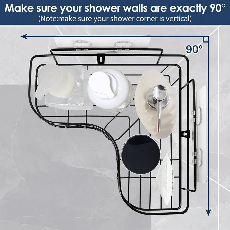 TINANA Corner Shower Caddy, 3 Pack Adhesive Shower Corner
