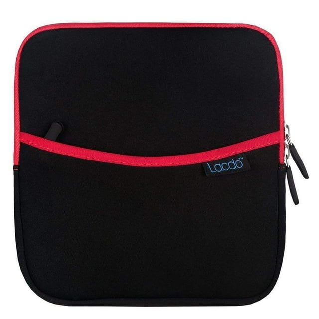 Lacdo Shockproof External CD DVD Hard Drive Sleeve Storage Pouch Bag for Burner Player Writer Blu-Ray BlueFire/Asus/LG/Dell/Asus/Pioneer/HP/VersionTech Neoprene Portable Protective Carrying Case, Red