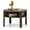 Rustic Brown, variant on Gymax 29.5'' 2-Tier Round Coffee Table w/ Storage 4 Shelves Faux Wooden Top