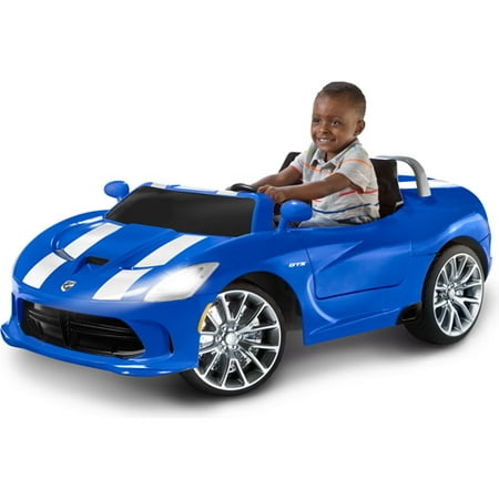 Dodge Viper SRT, 6-Volt Ride-On Toy by Kid Trax, single passenger,