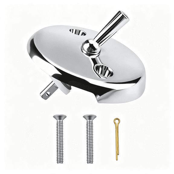 HIBIBUD Trip Lever Bathtub Overflow Faceplate for Bath 80991|Bathtub over Flow Drain Cover for Bathtub Drainage System,2-Hole Trip Levers Tub Drains Cover with Matching Screws