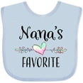 thumbnail image 3 of Inktastic Nana's Favorite- Heart Grandchild Boys or Girls Baby Bib, 3 of 4