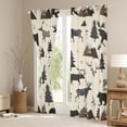 thumbnail image 3 of Homewish Wild Bear Deer Curtains Pack of 2 (42x84 Each),Cartoon Pine Tree Curtains Blackout,Beige Green Bedroom Curtains For Boys Kids,Luxury Bedroom Decor, 3 of 6
