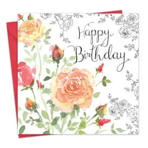 Twizler Happy Birthday Card for Her Flowers - Womens Birthday Greeting Card Friend Mom Wife Lady