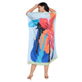 thumbnail image 5 of Oussum Women Plus Size Kaftan Dress V Neck Kimono Style Loungwear Beach Long Caftan Maxi Dress, 5 of 6