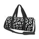thumbnail image 1 of Fotbe Black Leopard Bolsa Deportiva de Lona Plegable con Estampado, Bolsa de Gimnasio con Bolsillo Seco/Húmedo, Bolsa de Viaje Ultraligera de Gran Capacidad, 1 of 6