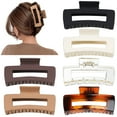 thumbnail image 4 of Genwiss 4 Inch Hair Clips, 6 Pcs Claw Clips for Thick Hair, Large Rectangular Nonslip Hair Accessories, 4 of 8