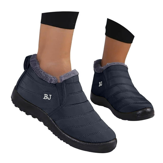 Mepaouo Bottes de Neige pour Femmes Imperméables Bottillons d'Hiver Confortables pour l'Extérieur à Enfiler Chaussures de Marche