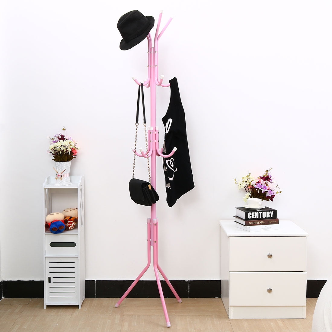 12 Hook Coat Hanger Stand 3 Tier Hat Bag Clothes Metal Storage Tree Style Rack # 12 Hook Coat Hanger Stand 3 Tier Hat Bag Clothes Metal Storage Tree Style Rack #