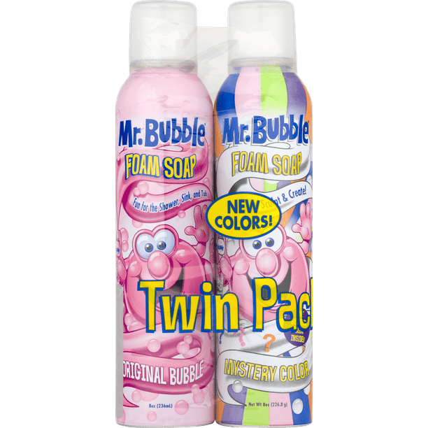 (2 Pack) Mr. Bubble Foam Soap, Rotating Colors, 8 Oz