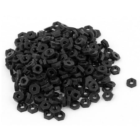 

Metric M2 Thread Nylon Insert Lock Screw Fastener Hexagon Hex Nuts Black 100pcs