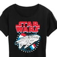 thumbnail image 3 of Star Wars - Millennium Falcon Americana - Women's Short Sleeve Classic Fit Tee, 3 of 5