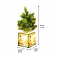 thumbnail image 2 of Pre-lit 14.2" Small Christmas Tree, Artificial Mini Christmas Tree with Light-Up Pot, Battery Powered Tabletop Xmas Tree Night Light for Table Desk Home Christmas Decor, 2 of 5