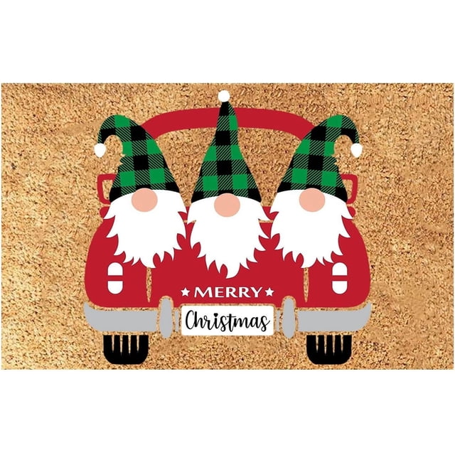 Christmas Door Mat Cartoon Gnome Floor Mat Hallway Kitchen Foot Mat Soft Carpet