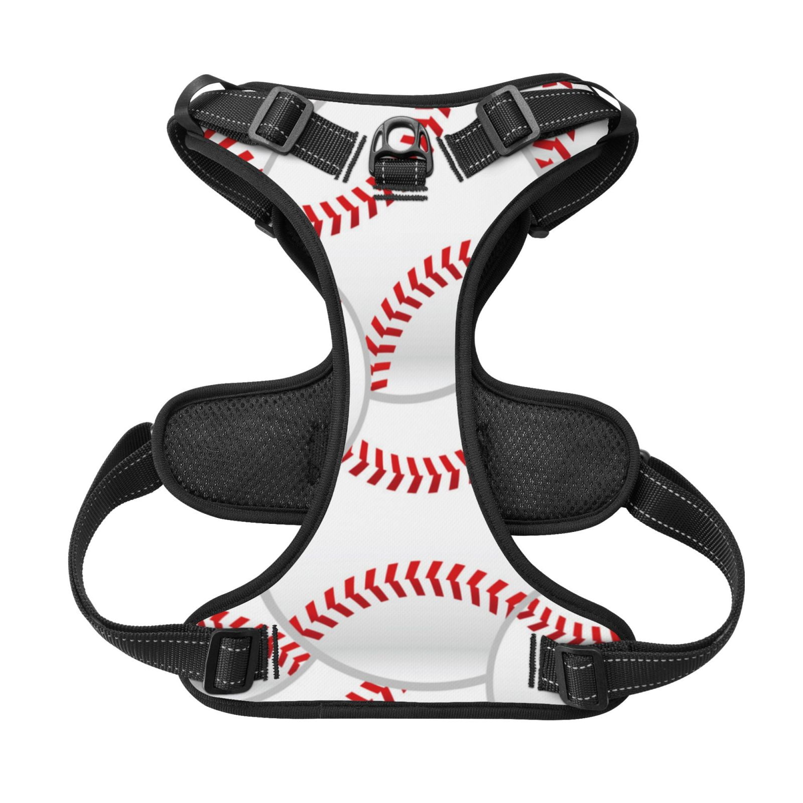 Kdxio Baseballs Print No Pull Dog Harness Adjustable Reflective Oxford Easy Control Medium Large Dog Harness for Training and Everyday-Small