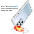 thumbnail image 3 of Galaxy S21 Ultra / Galaxy S21 Plus / Galaxy S21 5G Clear Case & Screen Protector, Tekcoo [Tduke] Shock Absorbing Full Body Sturdy Cover Grip Plastic Bumper Transparent Phone Hard Cases [White], 3 of 6