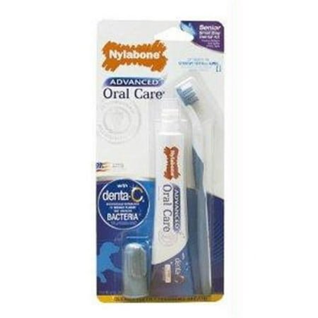UPC: 0018214828006 | Nylabone Advanced Oral Care Senior Dog Dental Kit