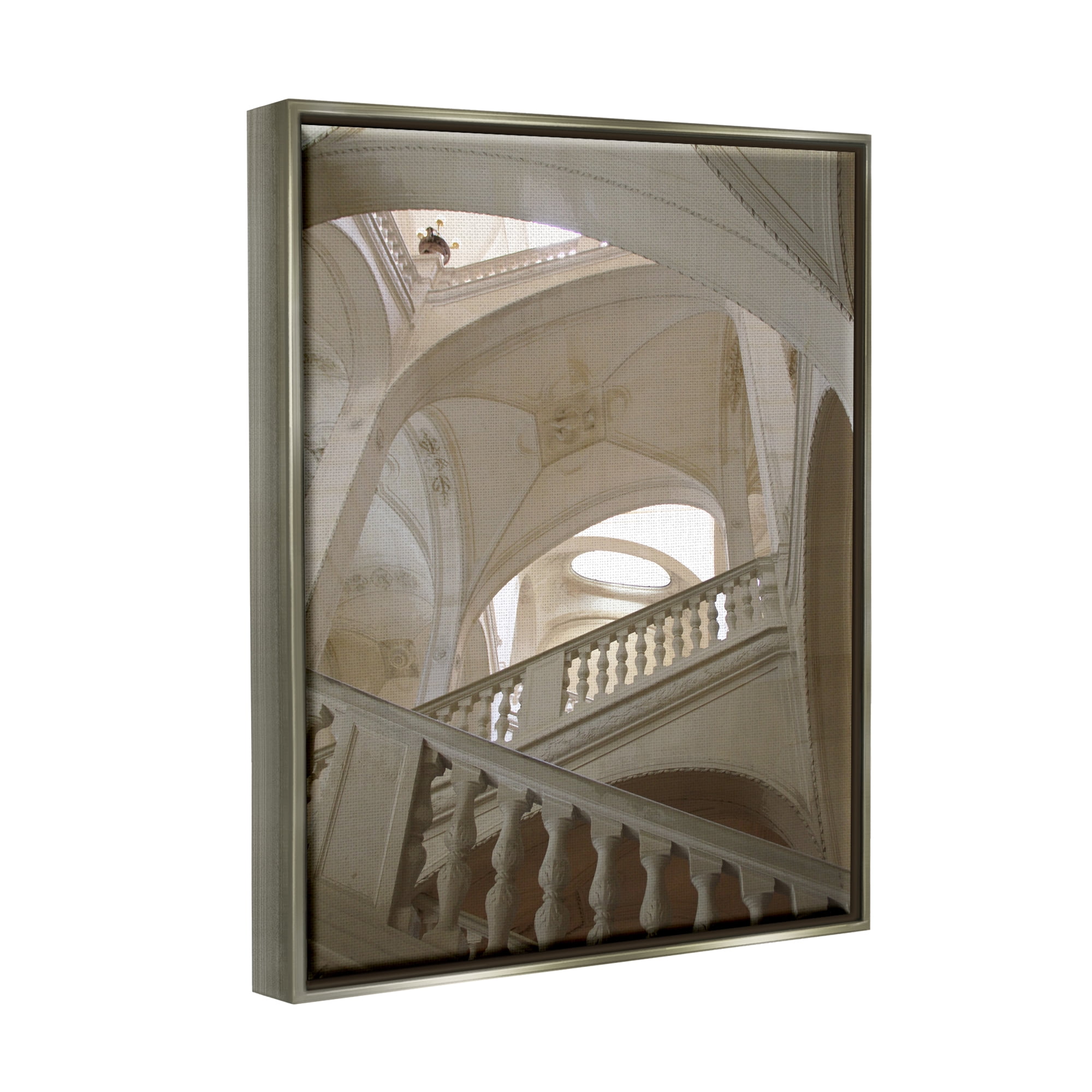 Stupell Industries Elegant Architecture Photography Travel & Places Photography Gray Floater Framed Art Print Wall Art, 25 x 31