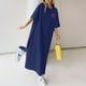 thumbnail image 1 of WILLBEST Vestidos con Curvas para Mujer, Vestido Largo Holgado Informal de Verano con Estampado de Manga Corta para Mujer Extra Grande, 1 of 3