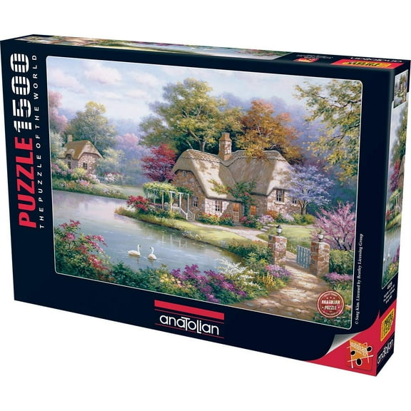 Perre Group Swan Cottage Jigsaw Puzzle (1500-Piece), Multicolor (PER4529)