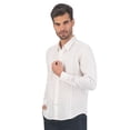 thumbnail image 1 of Camisa Guayabera Manga Larga 100% Lino Color Blanco Chica Abito Everet, 1 of 5