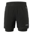 thumbnail image 5 of Lixada Hombres 2 en 1 Pantalones cortos para correr Secado rápido Transpirable Entrenamiento activo Ejercicio Trotar Maratón, 5 of 5