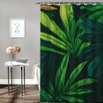 thumbnail image 2 of BCIIG Leaves Jungle Chic Modern Bathroom Shower Curtain with Hooks 69"x72, 2 of 7