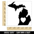 thumbnail image 2 of Michigan State with Heart Self-Inking Rubber Stamp Ink Stamper - Black Ink - Large 1-1/2 Inch, 2 of 7
