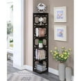 thumbnail image 2 of Pemberly Row Five-Tier Modern Wood Corner Bookcase in Espresso, 2 of 4