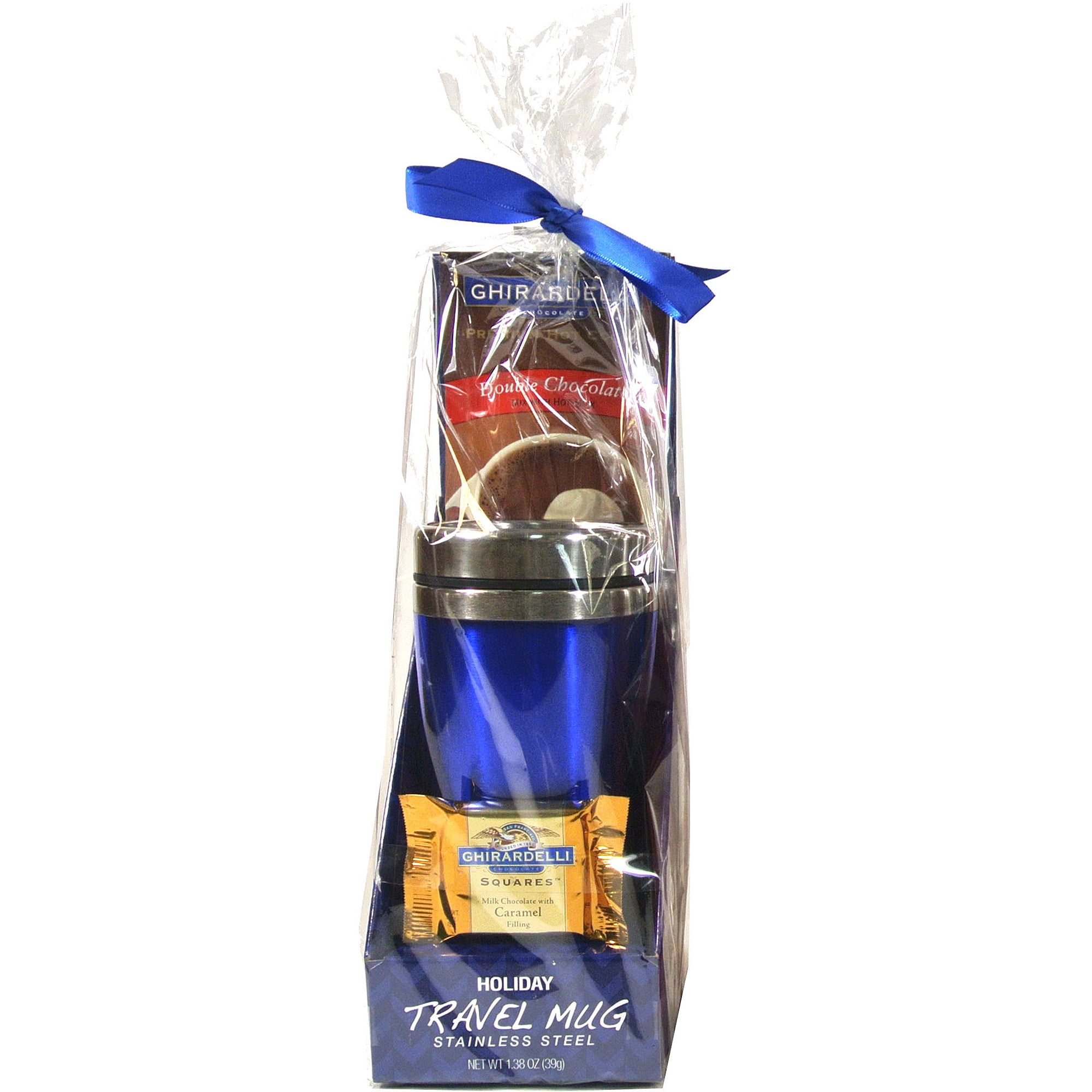 Ghirardelli Holiday Travel Mug Gift Set with Hot Cocoa and Chocolate Square (color will... by Bay Island