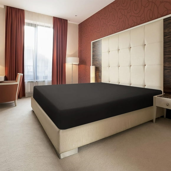 Sábana ajustable YangJinLian para cama individual, suave, tamaño individual, para niños, con funda de punto jersey elástica y transpirable (solo sábana bajera).