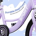 thumbnail image 3 of Enjoyrun 16" Kids Bike,Girls Bike with Training Wheels,Basket and Doll Seat,Bicycle for Children Ages 5-8,Purple, 3 of 7