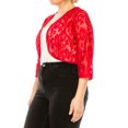 thumbnail image 2 of Women's Plus Size Casual Lace Bolero Cardigan, 2 of 6