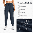 thumbnail image 3 of YAPPO Women's Cargo Jogger Pants Lightweight Quick Dry Hiking Pants with 5 Pockets, Water Resistant UPF 50+ Travel Athletic Pants, 3 of 7