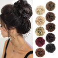 thumbnail image 1 of 1PCS Chignon Désordonné Extension de Chouchous Cheveux Bouclés Ondulés Synthétiques pour Femmes, 1 of 7