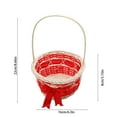 thumbnail image 3 of DPTALR Panier de Pâques Petit Panier de Pâques pour Enfants Panier Rond Petit Panier Tressé avec Poignée, 3 of 6