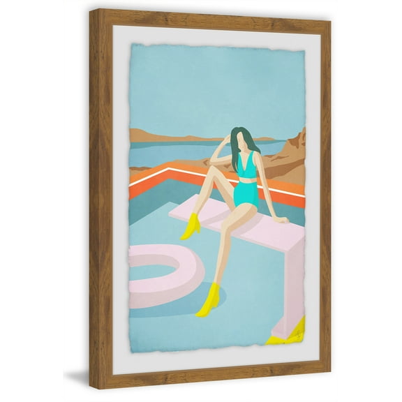 A Pop Of Colors Framed Painting Art Print, 20.00" x 1.50"