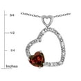 thumbnail image 4 of Star K� Double Open Heart Pendant Necklace with 6mm Garnet Stone, 4 of 9
