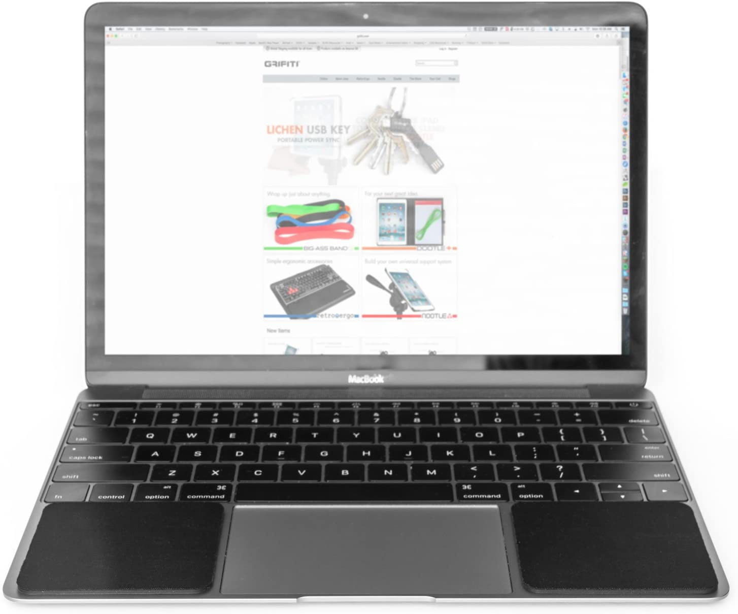 Grifiti Slim Palm Pads Repositionable Wrist Rests on MacBooks Laptops