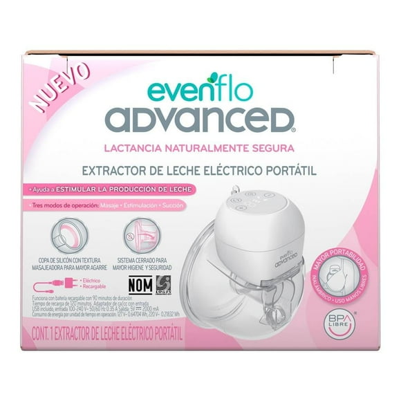 Extractor de leche Evenflo Advanced eléctrico portátil recargable
