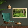thumbnail image 2 of Dark Forest Wall Art with Frame, Real Life Picture of Ferns and Branches in a National Park in Virginia, Printed Fabric Poster for Bathroom Living Room, 35" x 23", Green and Umber, by Ambesonne, 2 of 2