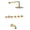 Brushed Gold, variant on SUMERAIN 3 Handle Shower Faucet Set with Tub Spout and 8" Rain Shower Head, Tub and Shower Trim Kit with Rough-in Valve Chrome