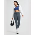 thumbnail image 5 of baleaf Women's Thermal Warm Winter leggings Fleece lined Pants Waterproof High Waisted with Pockets Outdoor Workout Running Tights Dark Gray L, 5 of 7