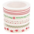 thumbnail image 1 of 5 rollos de cinta de Navidad Cincones de regalos Cintas de algodón Diy Xmas Ribbon decorativo, 1 of 6