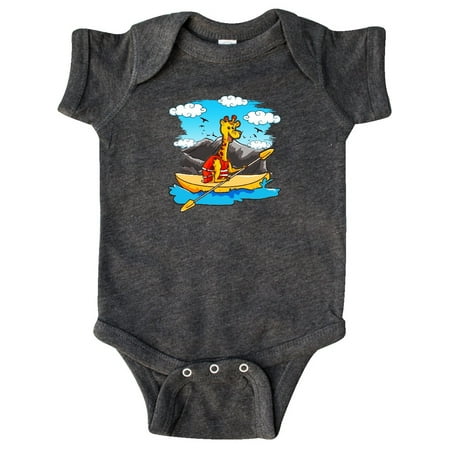 

Inktastic Kayaking Kids Giraffe Kayak Gift Baby Boy or Baby Girl Bodysuit