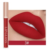 Lip Gloss, Matte Lip Gloss, Non-Stick Cup Lip Glaze with Velvety Finish, Hydrating Matte Creamy Texture Long-Lasting Liquid Lipstick for All-Day Wear and Comfortable Makeup